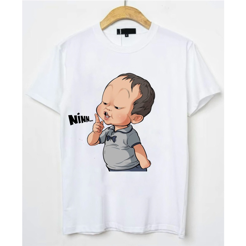 Áo phông trend Nín(đủ size cho các bé và người lớn) | Shopee Việt Nam