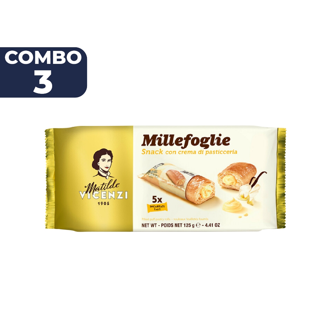 Ảnh Bánh puff pastry cuộn kem Pastry Cream Millefoglie D'Italia MiniSnack nhập khẩu Ý 125g 2