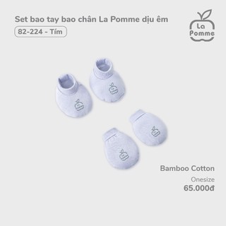 La pomme AW2024 BST sơ sinh La Pomme gấu nhỏ - Tím bé gái
