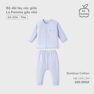 La pomme AW2024 BST sơ sinh La Pomme gấu nhỏ - Tím bé gái