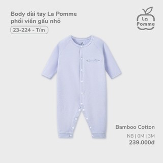 La pomme AW2024 BST sơ sinh La Pomme gấu nhỏ - Tím bé gái