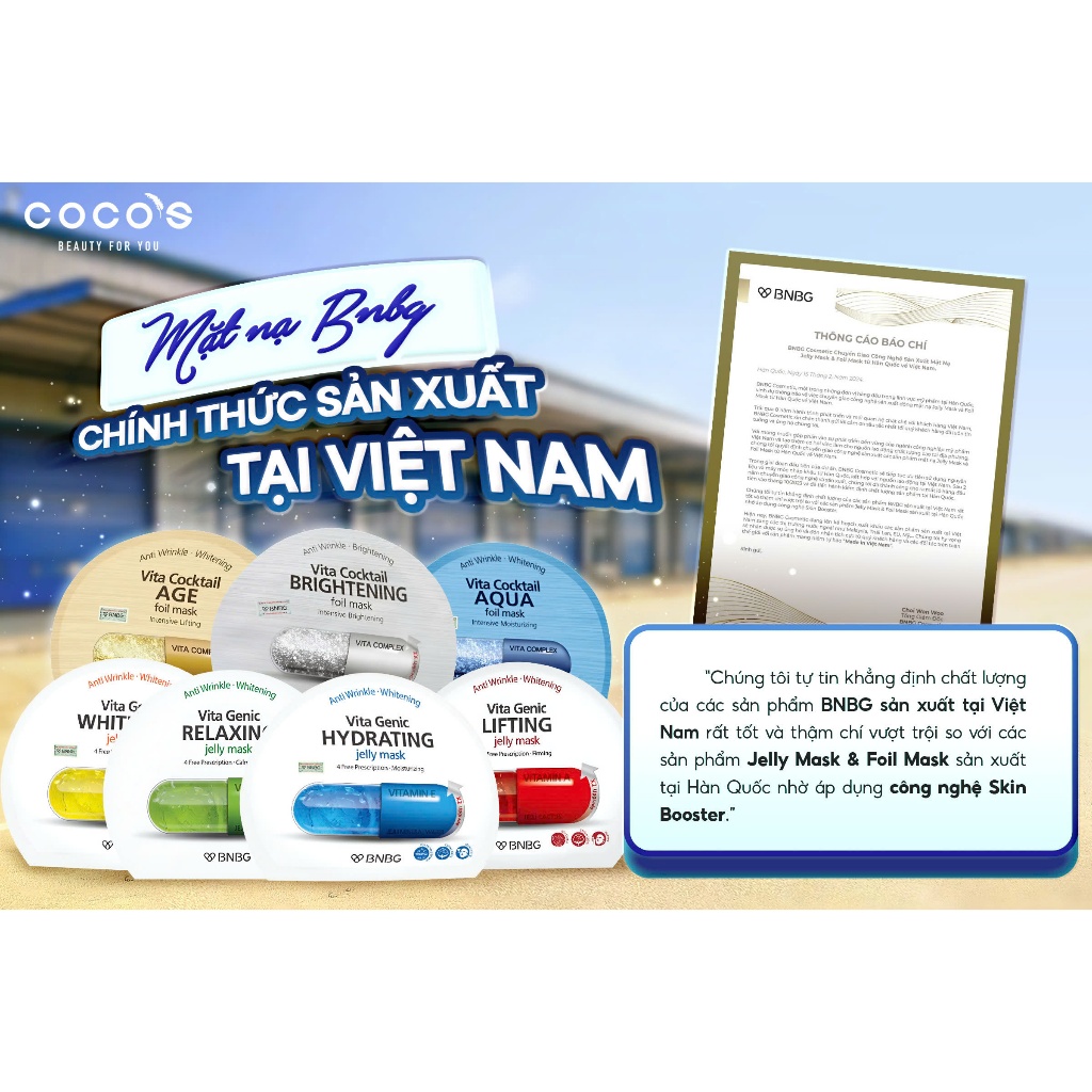 Ảnh Combo 10 Mặt nạ giấy Dưỡng Trắng Và Sáng Da BNBG Vita Genic Whitening Jelly Mask (Vitamin C) 30ml x [10 BNBG - VÀNG] 4