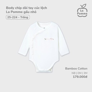 La pomem AW2024 BST sơ sinh  La Pomme gấu nhỏ -Trắng bé gái cho bé