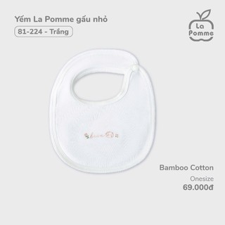 La pomem AW2024 BST sơ sinh  La Pomme gấu nhỏ -Trắng bé gái cho bé