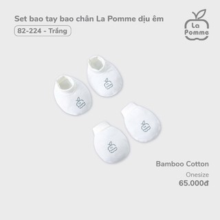 La pomem AW2024 BST sơ sinh  La Pomme gấu nhỏ -Trắng bé gái cho bé