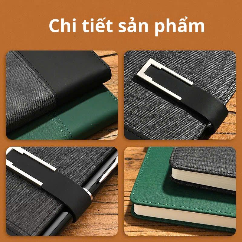 Set quà tặng Sổ tay KHẮC TÊN VÀ LOGO THEO YÊU CẦU khổ A5 kèm bút kim loại cao cấp (Hộp và Túi xách)