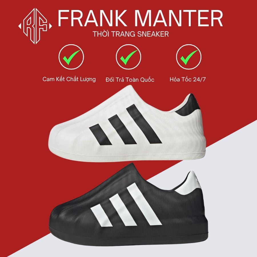 [ Xả Outlet ]Giày_Adidas Adifom Superstar nam nữ,Giày Adifom cổ thấp 2 Bản màu đen trắng full PK