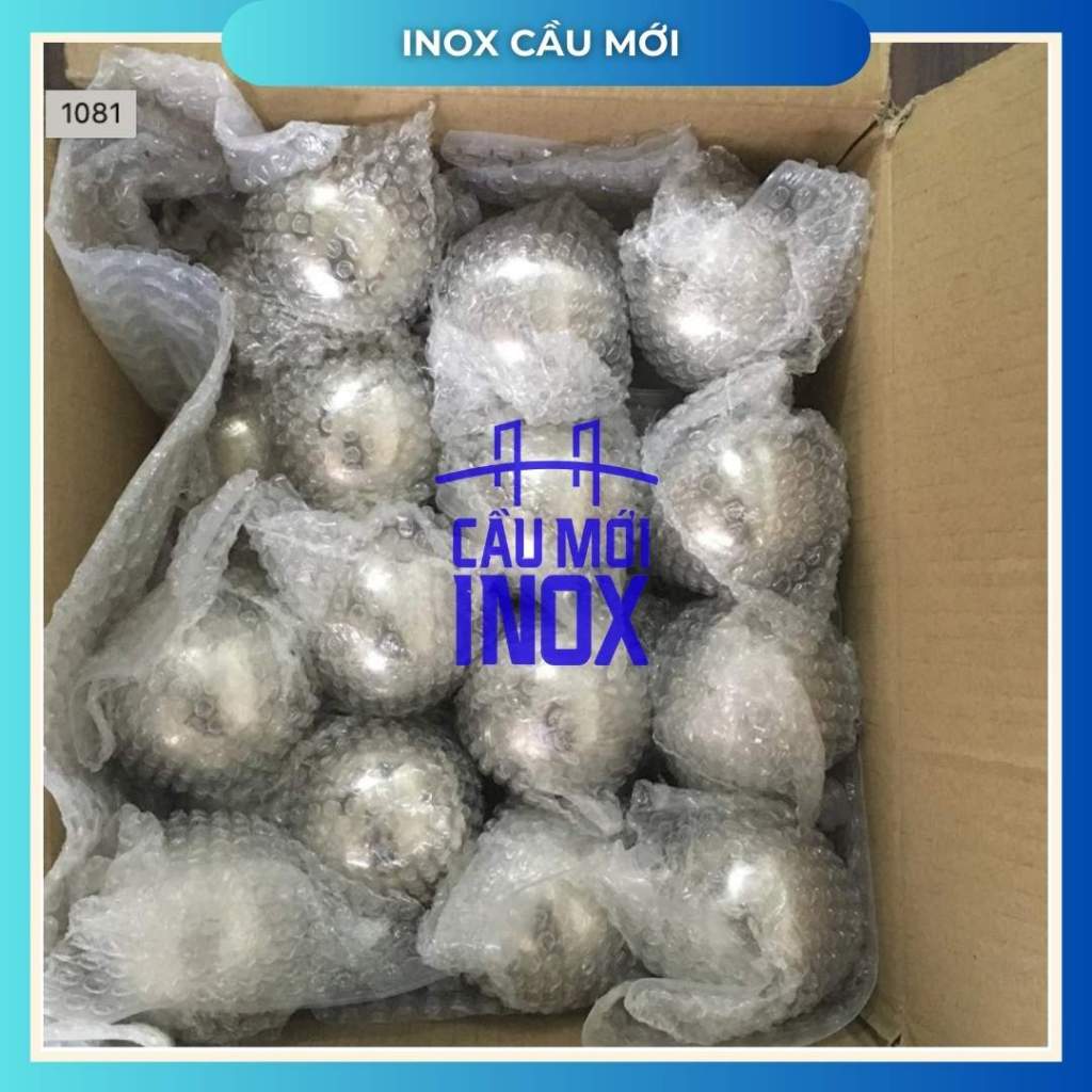 Quả cầu inox có ty 76mm - Trái cầu inox cầu thang phi 76mm - Trái châu inox 76mm chất lượng cao