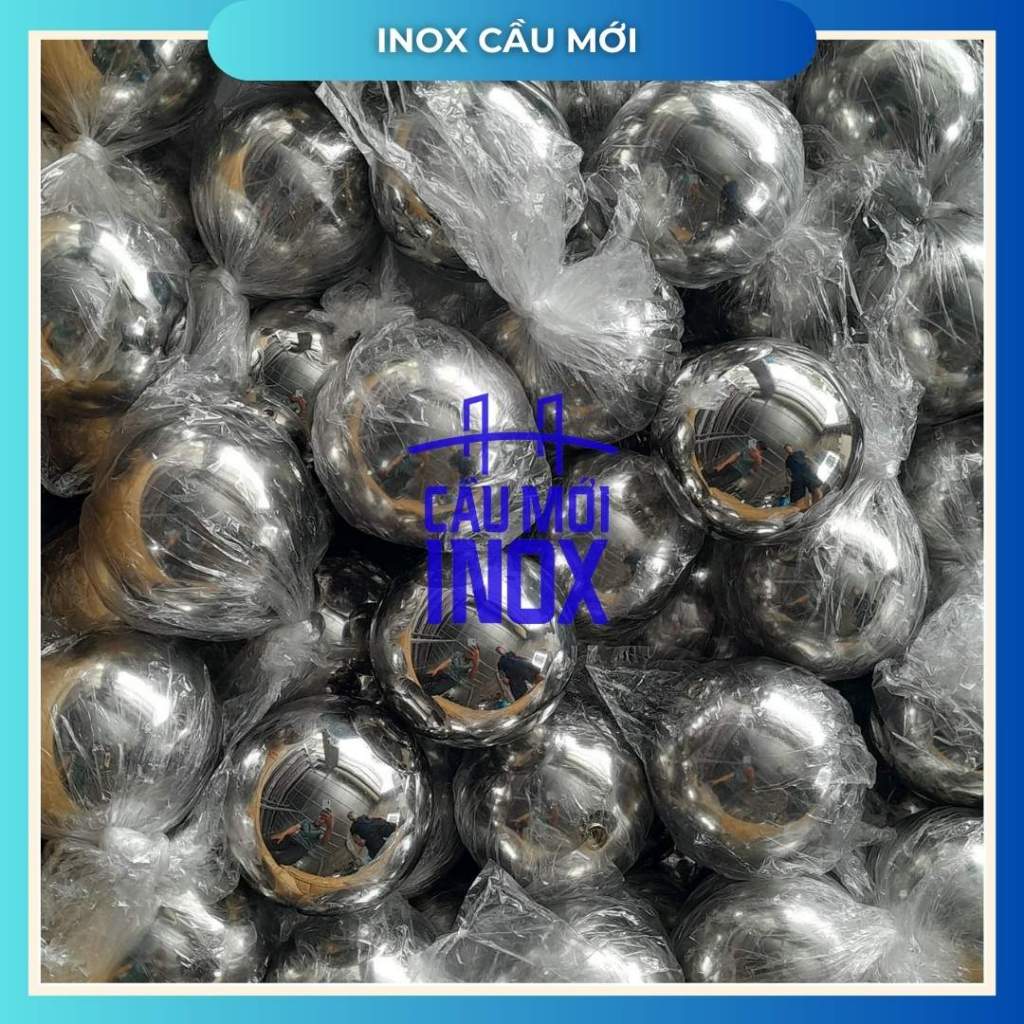 Quả cầu inox có ty 76mm - Trái cầu inox cầu thang phi 76mm - Trái châu inox 76mm chất lượng cao