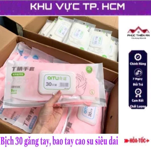 Bịch 30 Bao tay, găng tay caosu làm bếp siêu dai tái sử dụng nhiều lần