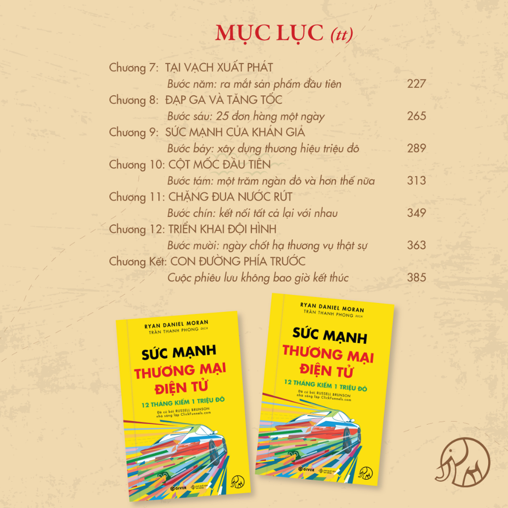 Sách - Sức Mạnh Thương Mại Điện Tử - 12 Tháng Kiếm 1 Triệu Đô Bằng Kinh Doanh Online - Bộ Sách Trên Lưng Khổng Tượng