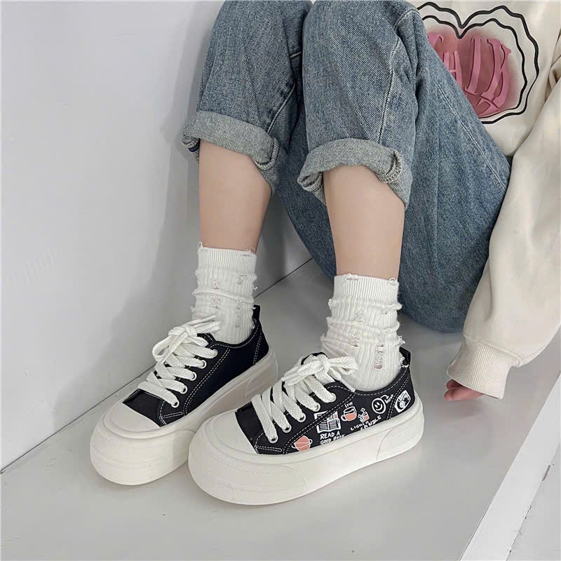 Giày Sneaker Thể Thao Đi Học Nữ Thời Trang Phong Cách Hàn Quốc Độn Đế G031 - NTShoes
