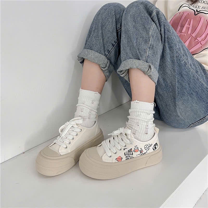 Giày Sneaker Thể Thao Đi Học Nữ Thời Trang Phong Cách Hàn Quốc Độn Đế G031 - NTShoes