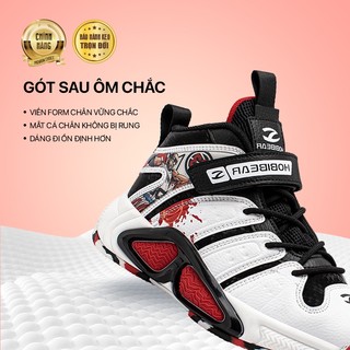 Giày bóng rổ khóa dán Hobibear GS8636G đế cao siêu nhẹ và bảo vệ chân chống va đập