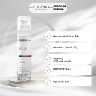 Serum Christina Line Repair Glow Hydra Fusion Concentrate Tinh chất cô đặc nuôi dưỡng, căng bóng da 30ml