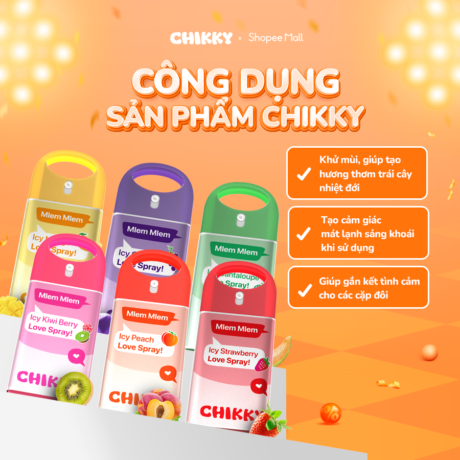 Ảnh Xịt thơm CHIKKY, Xịt ngon mùi trái cây vị hoa quả the mát, Xịt vùng kín MEE NATURAL 2