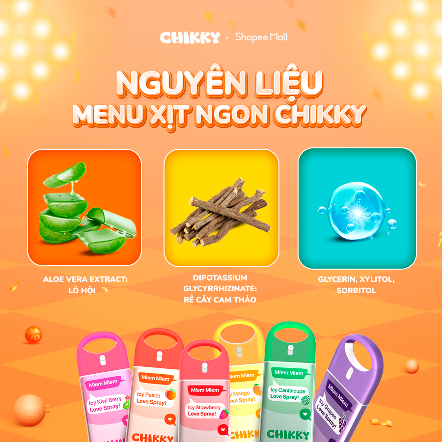 Ảnh Xịt thơm CHIKKY, Xịt ngon mùi trái cây vị hoa quả the mát, Xịt vùng kín MEE NATURAL 3