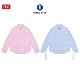 Áo sơ mi  COLORFUL BUTTON  Calem.Club Khoác Ngoài tay dài phối dây cột nơ thêu Calem