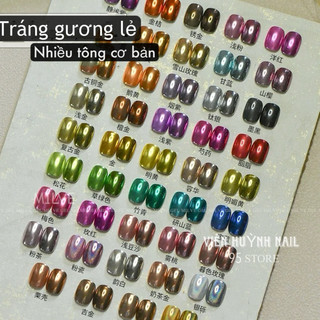 Tráng gương màu vàng bạc nail - bột chà tráng gương lẻ đủ màu siêu sáng