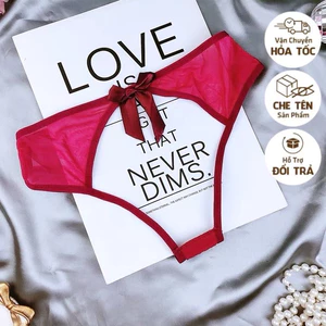 CK094 - Quần chip lưới trơn màu nơ phía sau - quần lót sexy -KELLYWANG