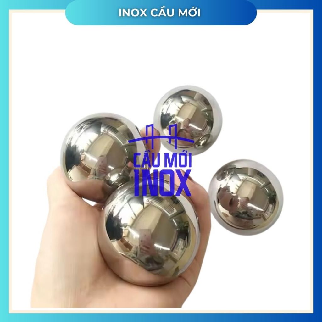 Quả cầu inox 201 trang trí cửa cổng, cầu thang (kích thước 25mm-60mm) - đẹp, bền, chất lượng cao