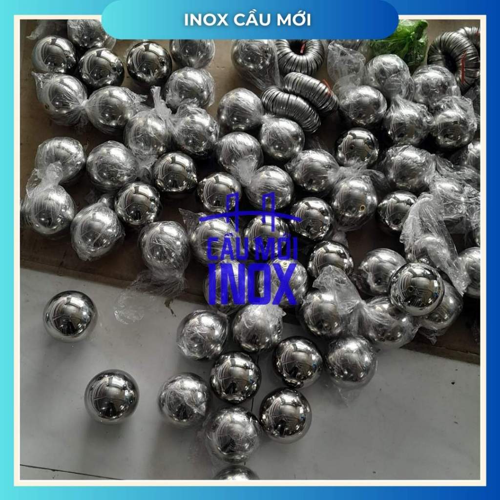 Quả cầu inox 201 trang trí cửa cổng, cầu thang (kích thước 25mm-60mm) - đẹp, bền, chất lượng cao