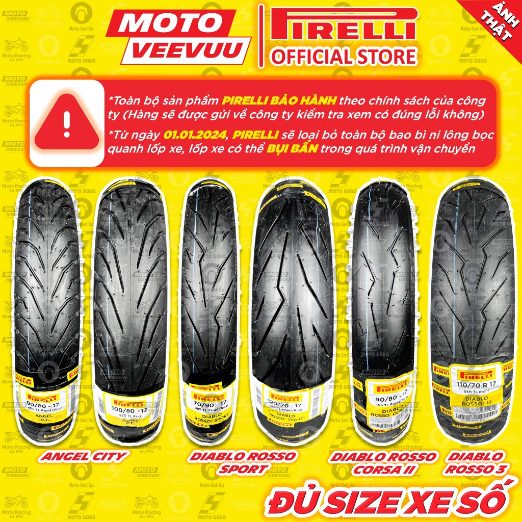 [MTGG] Vỏ lốp xe máy PIRELLI Diablo Rosso Sport Angel City Corsa 2 II ...