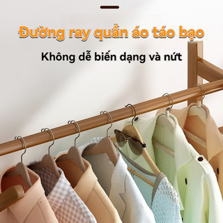 Giá treo quần áo tủ quần áo bằng gỗ có giá để đồ giá treo áo sàn tủ quần áo đứng móc treo phòng ngủ phòng khách