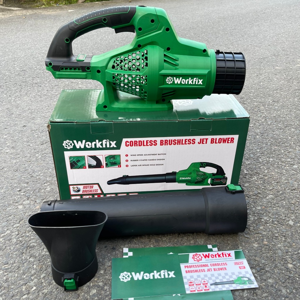 Máy Thổi Lá WORKFIX WF-TL680M, 6 Mức Chỉnh Tốc - Quạt 12 Cánh Mạnh Mẽ ...