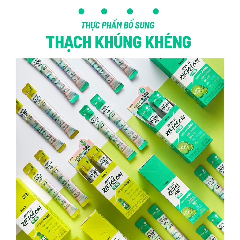 Thạch Khúng Khéng CONDITION STICK - Vị Tự Nhiên - Thực Phẩm Bổ Sung (Hộp 10 Gói)