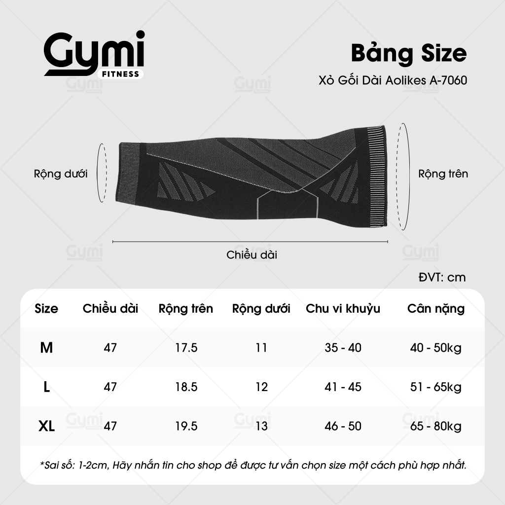 Băng Bảo Vệ Gối Dài Aolikes A-7060 - Giảm Chấn Thương Thể Thao Chính Hãng - AL7060