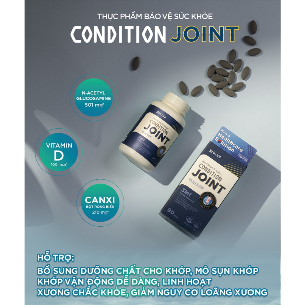 Viên Uống Bổ Sung Dưỡng Chất Cho Khớp, Mô Sụn Khớp CONDITION JOINT - Hộp 90 viên - Thực Phẩm Bảo Vệ Sức Khoẻ