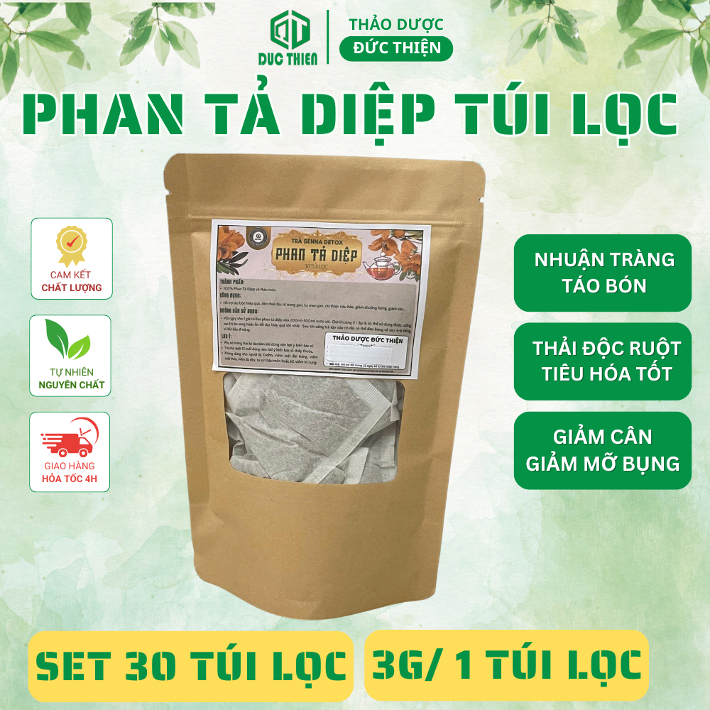 Phan Tả Diệp (Khô, Sạch, Thơm) - Hỗ Trợ Đường Tiêu Hóa, Táo Bón, Giải Độc Gan