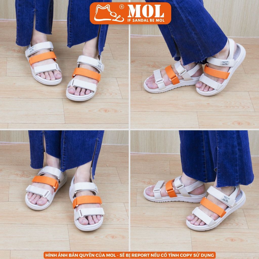 Ảnh Sandal MOL Zenstep nam nữ unisex MS4G 3 quai ngang( Form nhỏ, khách lưu ý lấy tăng 1 size) 4