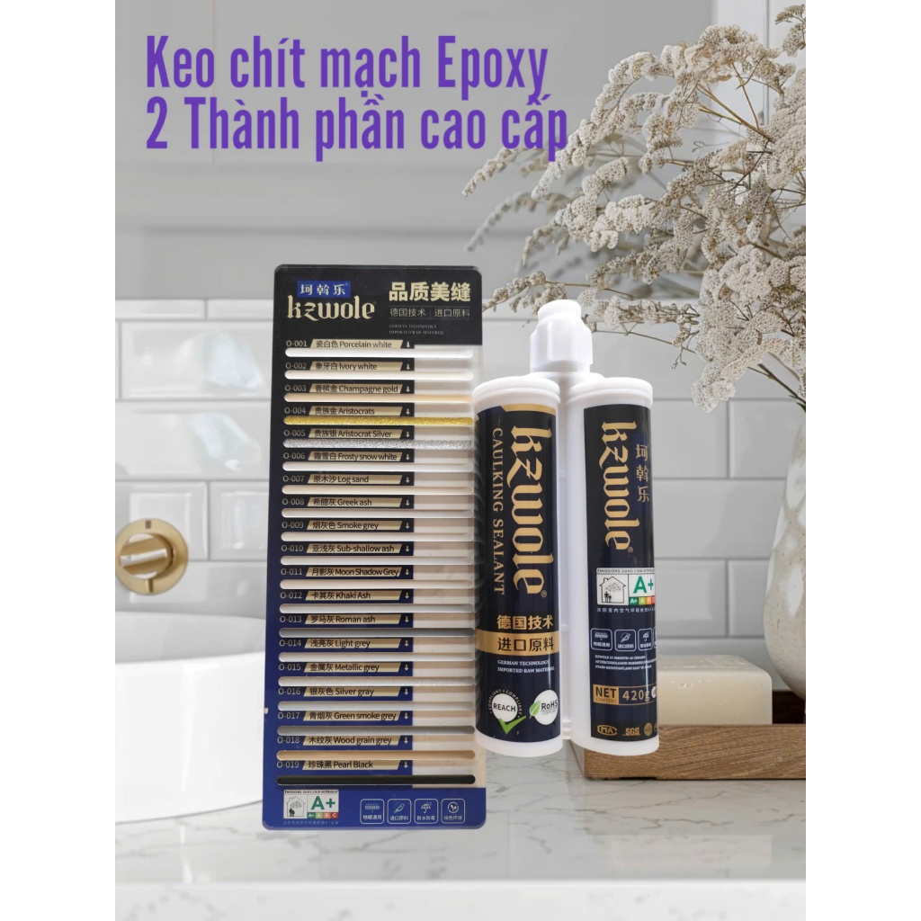 Keo Chít Mạch Keo Chà Ron Chống Thấm Epoxy 2 Thành phần cao cấp Kzwole ...
