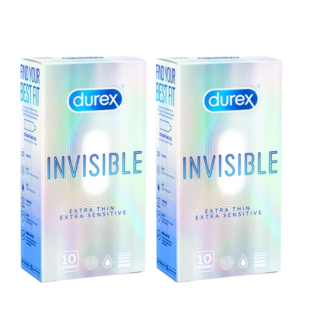 Ảnh Bộ 2 hộp bao cao su Durex Invisible siêu mỏng size 52mm (10 bao/hộp) 1