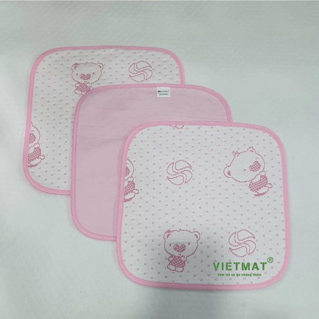 Ảnh 6 tấm 30x30cm miếng lót chống thấm cho bé Vietmat lót mông mềm mịn chống thấm tuyệt đối, giặt máy 2