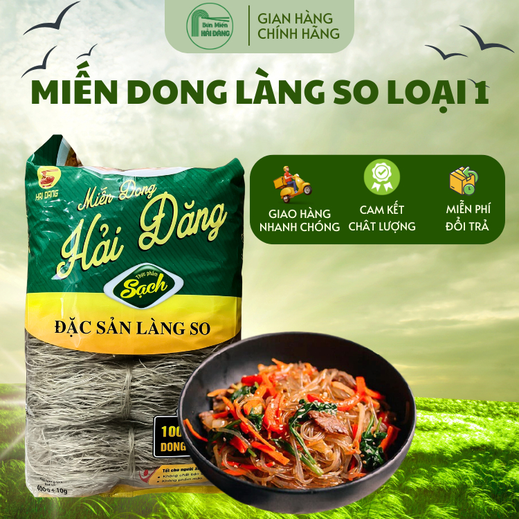 Miến Dong Hải Đăng Loại 1 Nguyên Chất Từ Củ Dong Riềng (400g) - Dai ...