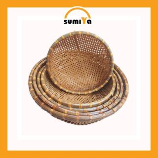 [Thanh lý] Rổ tre, rổ mây tre đan, dùng đựng thực phẩm, trái cây, decor - Sumiya
