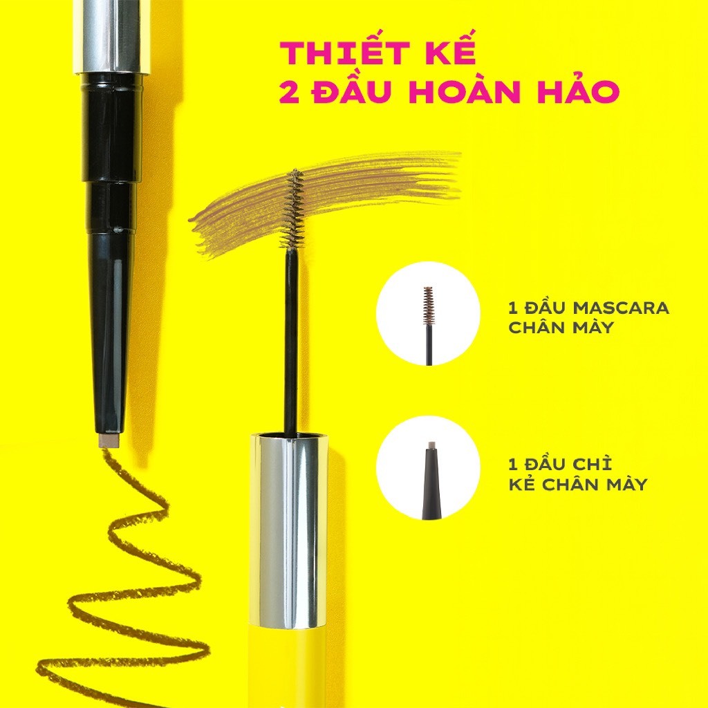 LEMONADE Chì kẻ mày 2 đầu Lemonade Dual Eyebrow 2.75g | NHÍM HOUSE