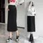 Chân Váy Bầu Chữ A LAROSA Chất Umi Mềm Mại Có Khuy Chun Chỉnh Bụng Co Giãn Xẻ Tà LA94V