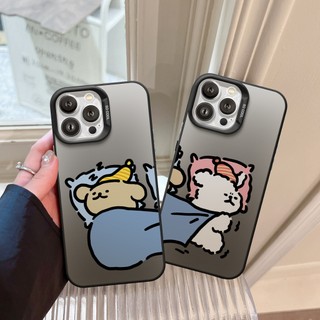 Ốp Lưng iPhone Sleep Couple IMD Cứng Nhám, Chống Sốc, Bảo Vệ Camera iP 7/8/X/XS/11/12/13/14/15/16/17/Plus/Pro/Max/Air
