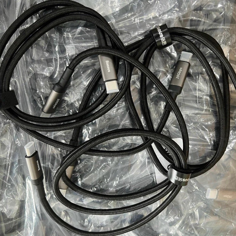 Cáp bọc dù C to C Baseus sạc nhanh 240w, truyền dữ liệu tốc độ cao