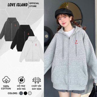 Áo khoác nỉ Hoodie Zip, Áo Hoodie, Sweater  in chữ L Local Brand L66, form rộng 100% chất Nỉ Cotton dày dặn [A322]