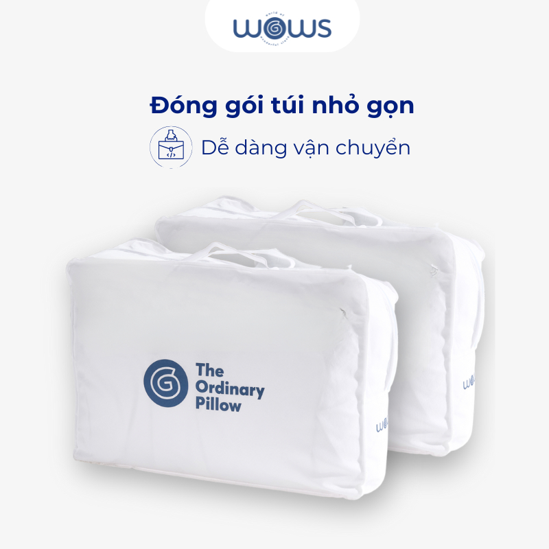 Ảnh WOWS - Gối Ngủ Cao Cấp The Ordinary - Sợi Microfiber Chống Dị Ứng -  Bồng Bềnh, Êm Ái 3
