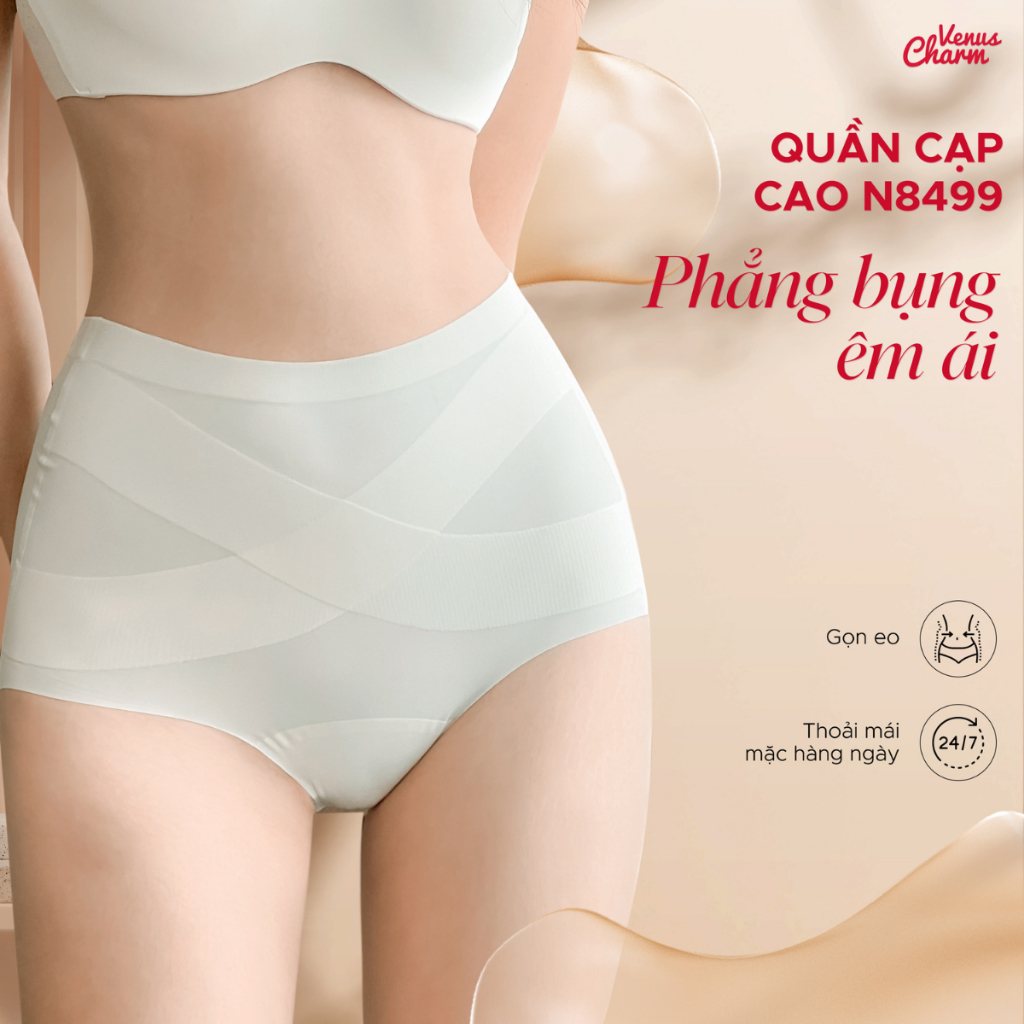 Ảnh Quần lót cạp cao gen bụng không viền định hình vòng eo Venus Charm N8499 4