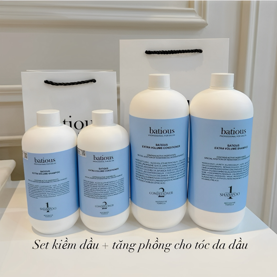 Ảnh Cặp Dầu Gội Xả BATIOUS Phục Hồi Tóc Hư Tổn, Dưỡng Ẩm Và Kiềm Dầu 3