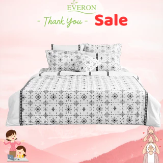 [2m*2m2] Drap ga chun chần Everon chính hãng đen trắng vải Modal giảm giá EPM 21066
