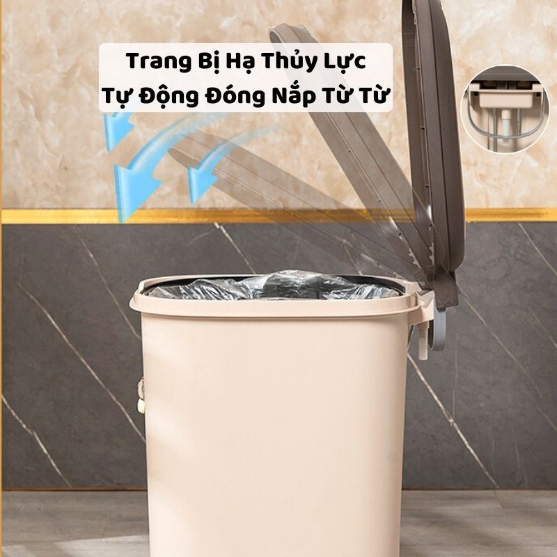 Thùng Rác Đạp Chân ENODA HOME, Thùng Rác Có Nắp Bật Ngăn Mùi TR021