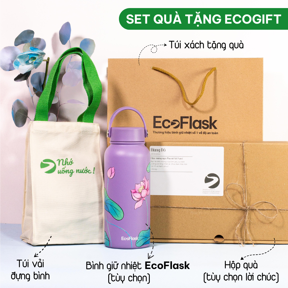 Ảnh Set quà tặng bình giữ nhiệt EcoFlask thiết kế cao cấp chính hãng - Bảo hành 3 năm 1